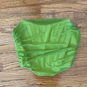 Green sleeveless crop top